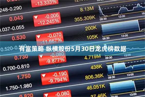 有富策略 纵横股份5月30日龙虎榜数据