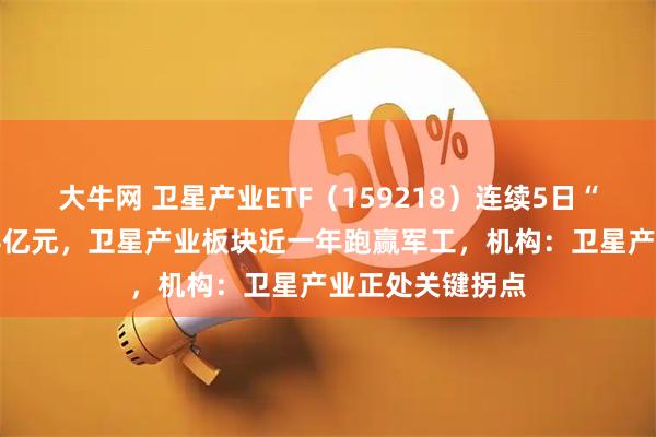大牛网 卫星产业ETF(159218)连续5日“吸金”累计超14亿元,卫星产业板块近一年跑赢军工,机构:卫星产业正处关键拐点
